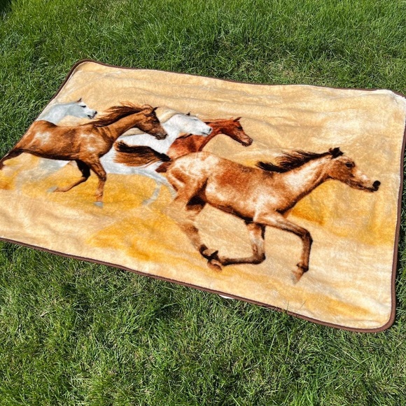 Horse Fleece Throw Blanket soft reversible galloping comfy warm wide
70 X 57 - Picture 1 of 5